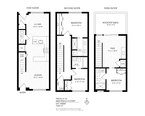 Franklin 10 3 Bedroom 3.5 Bathroom Floorplan